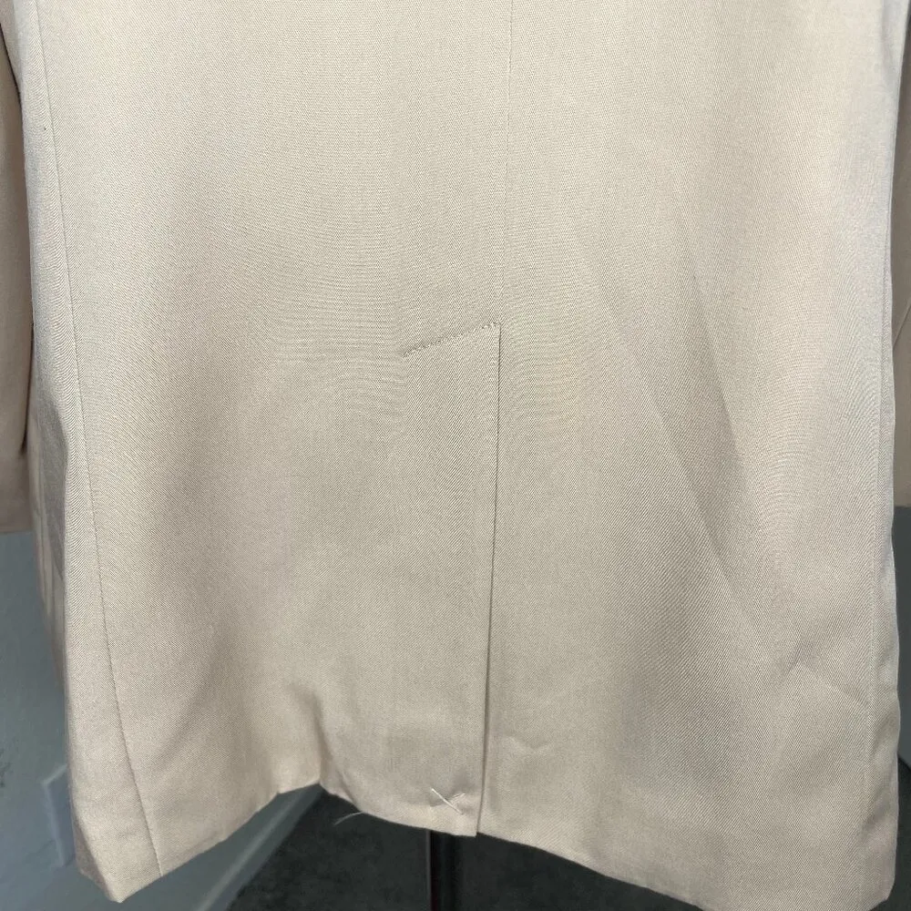 Denim 24/7 Women's Beige Classic Fit Blazer Single Breasted Career Office 12W Tan Size 12 - Image 4