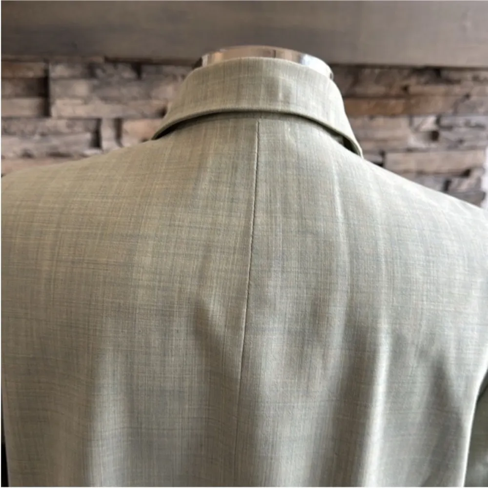 Oscar de la Renta Green Boxy Button Down Jacket - Image 8