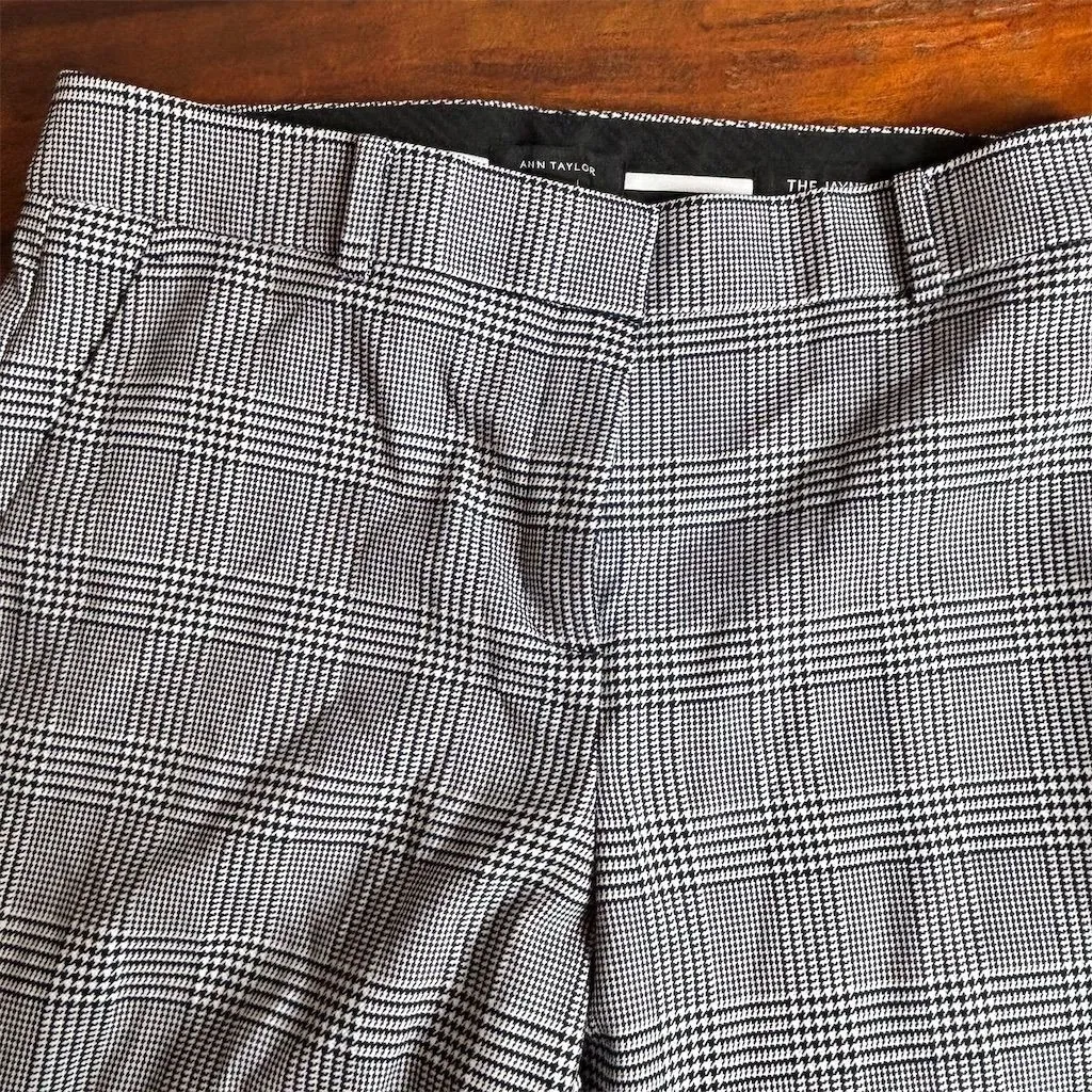 Ann Taylor Women's Glen Plaid Dress Pants Size 10 Multicolor Straight Leg - Image 3