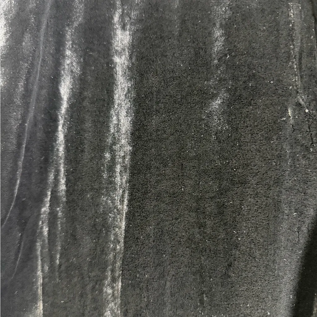 J. Jill Womens Blk Crushed Velvet Silk Blend Mod Crop Trouser Tailored Pant Sz L Black Size L - Image 4