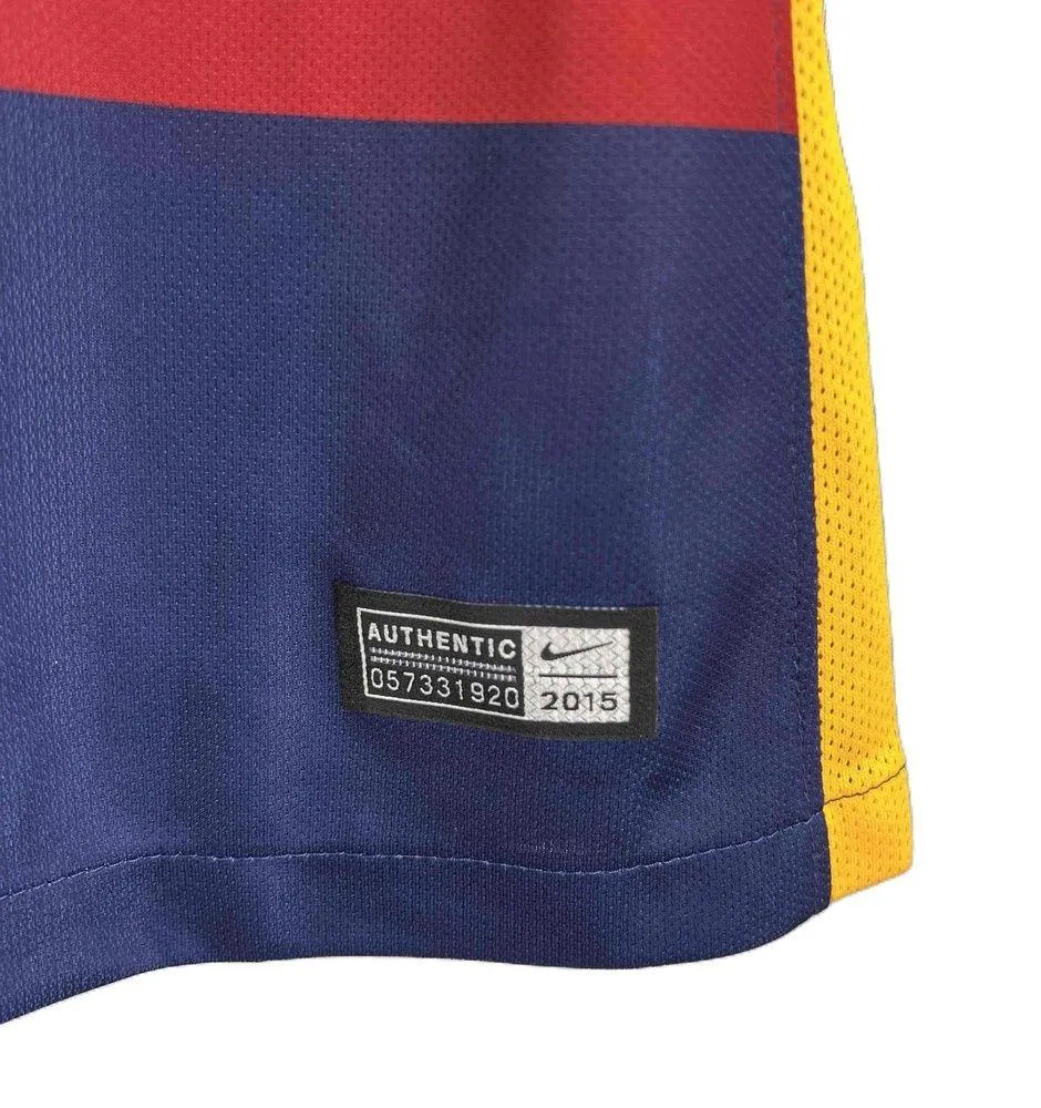 Nike  Multi Color FC Barcelona Striped Soccer Jersey 2015 Womens Medium - Image 3