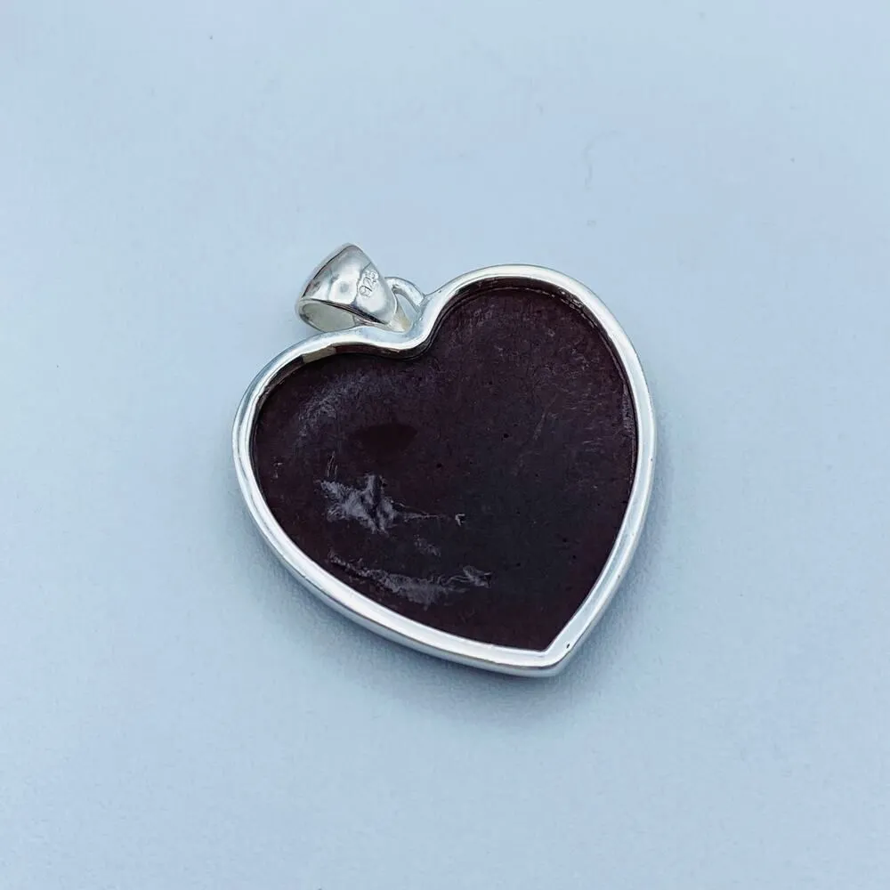 Cameo Heart Sterling Silver Pendant - Image 5