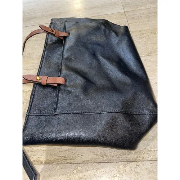 Fossil Rachel Leather Tote Handbag Black/Brown Purse Shoulder Bag MSRP $230‎ - Image 11