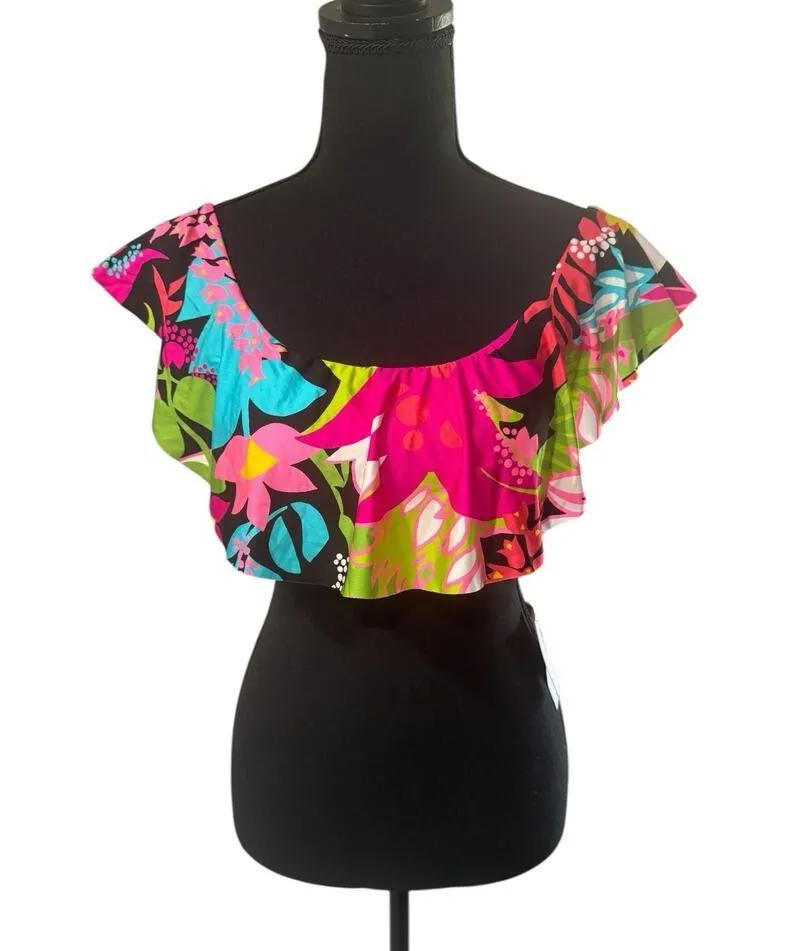 NWT! Trina Turk Tiki Bandeau Top & Shirred Ring Hipster Swim Bottom - Size 6 - Image 4