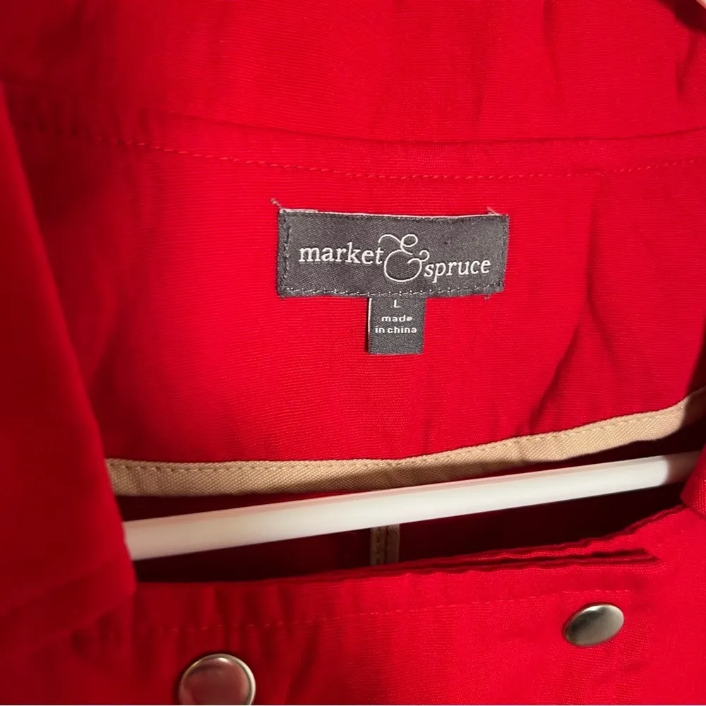 Market & Spruce Double Breasted Jacket Red - Image 9