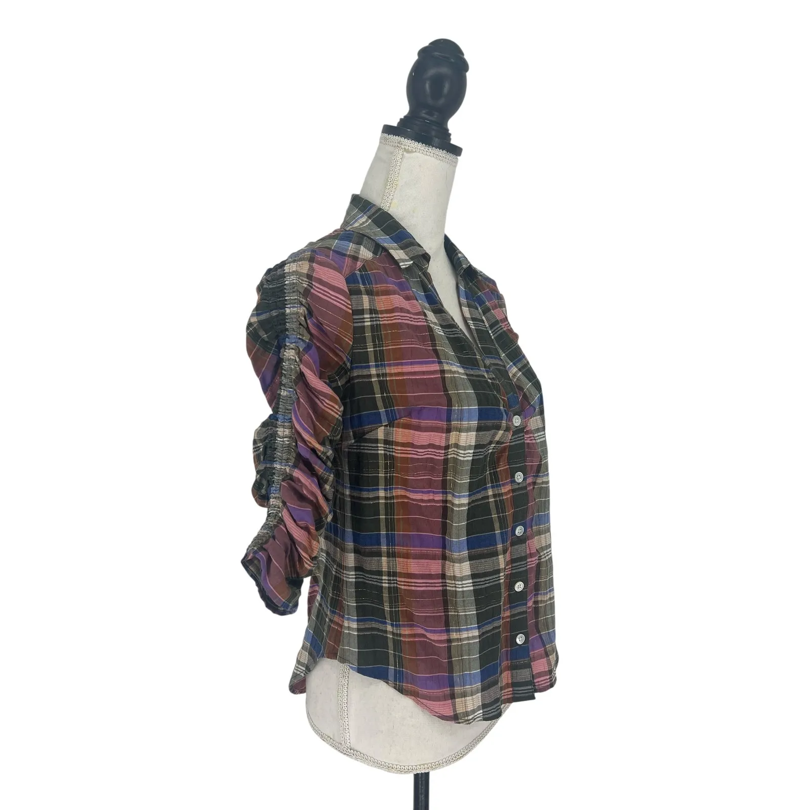 Veronica Beard Porta Plaid Shirt - Image 7
