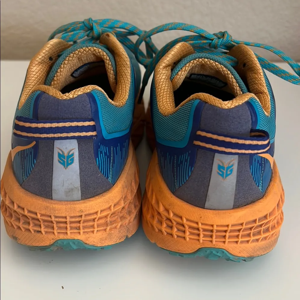Hoka Speedgoat 3 Teal and Orange Trail Running Shoes - Image 4