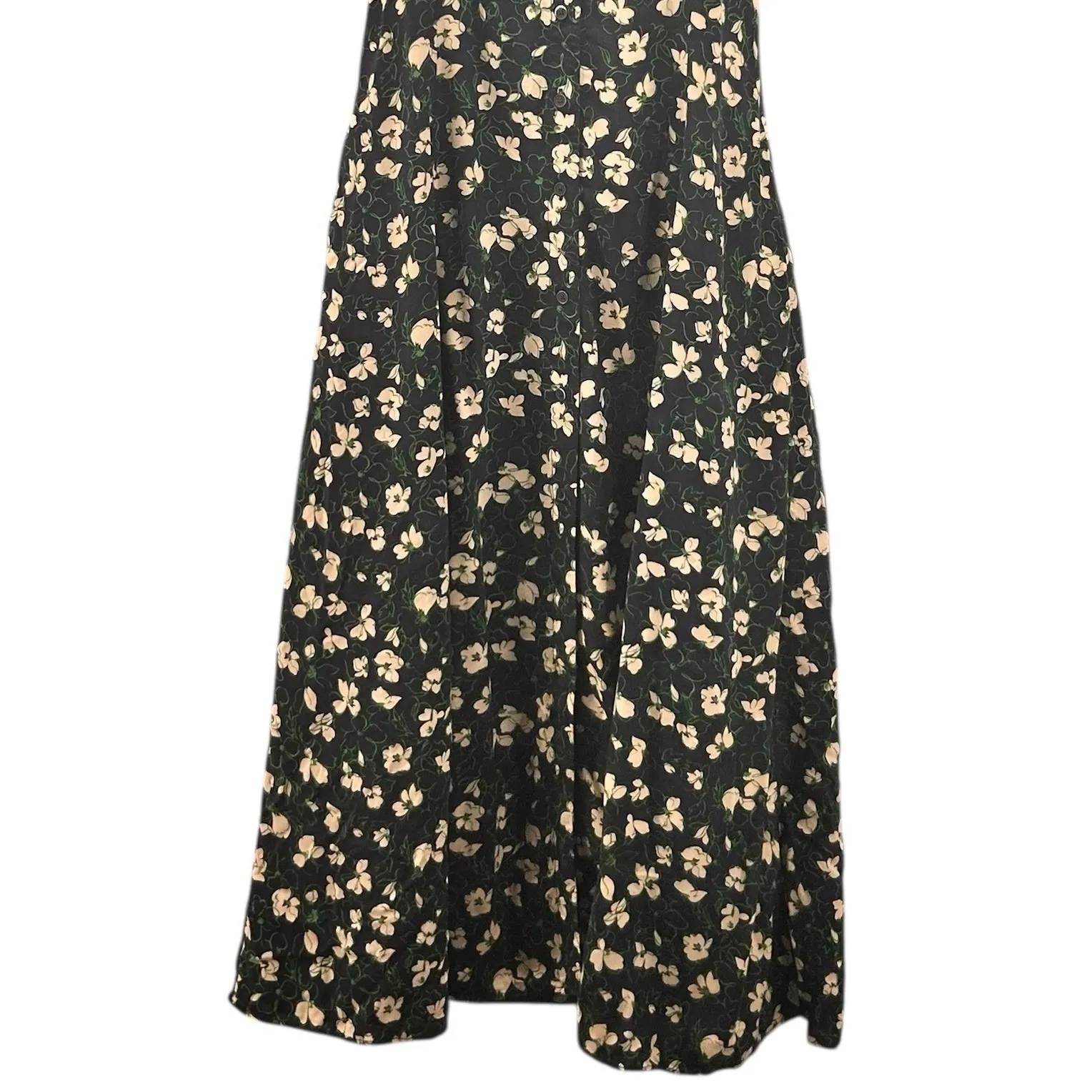 Uniqlo Maxi‎ Floral Dress Blue Green XS - Image 4