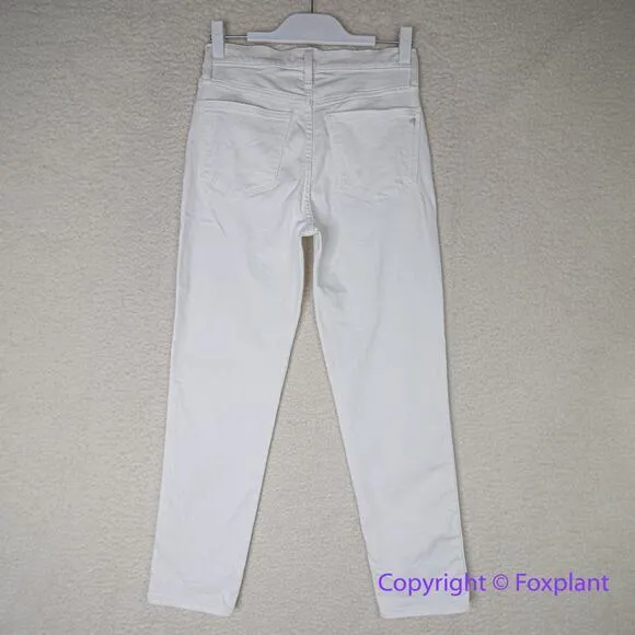 New! Madewell Stovepipe Jeans in pure white, women size‎ 26 - Image 10