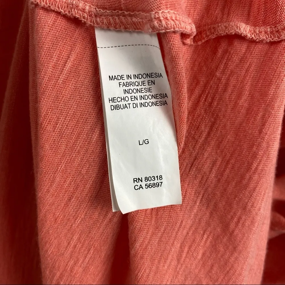 Lucky Brand Size Large Boho Coral Cold Shoulder Top Off The Shoulder Flowy - Image 8