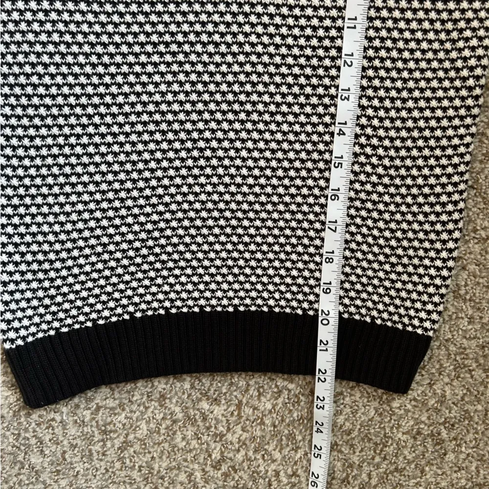 🦋 Karen Scott Mid Sleeve Black White Sweater Medium Petite PM - Image 5