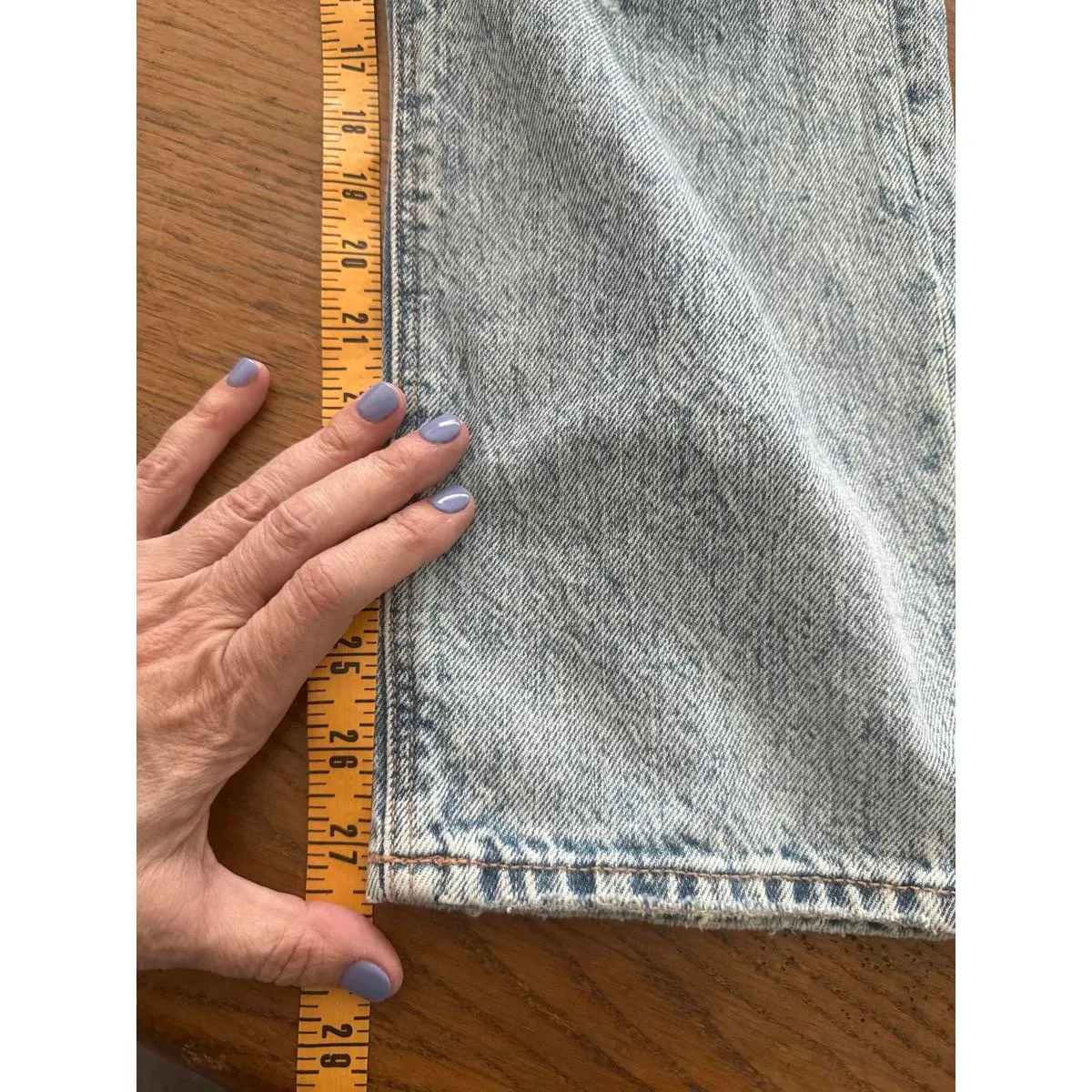 American Eagle Distressed Light Wash Denim Jeans - Image 8