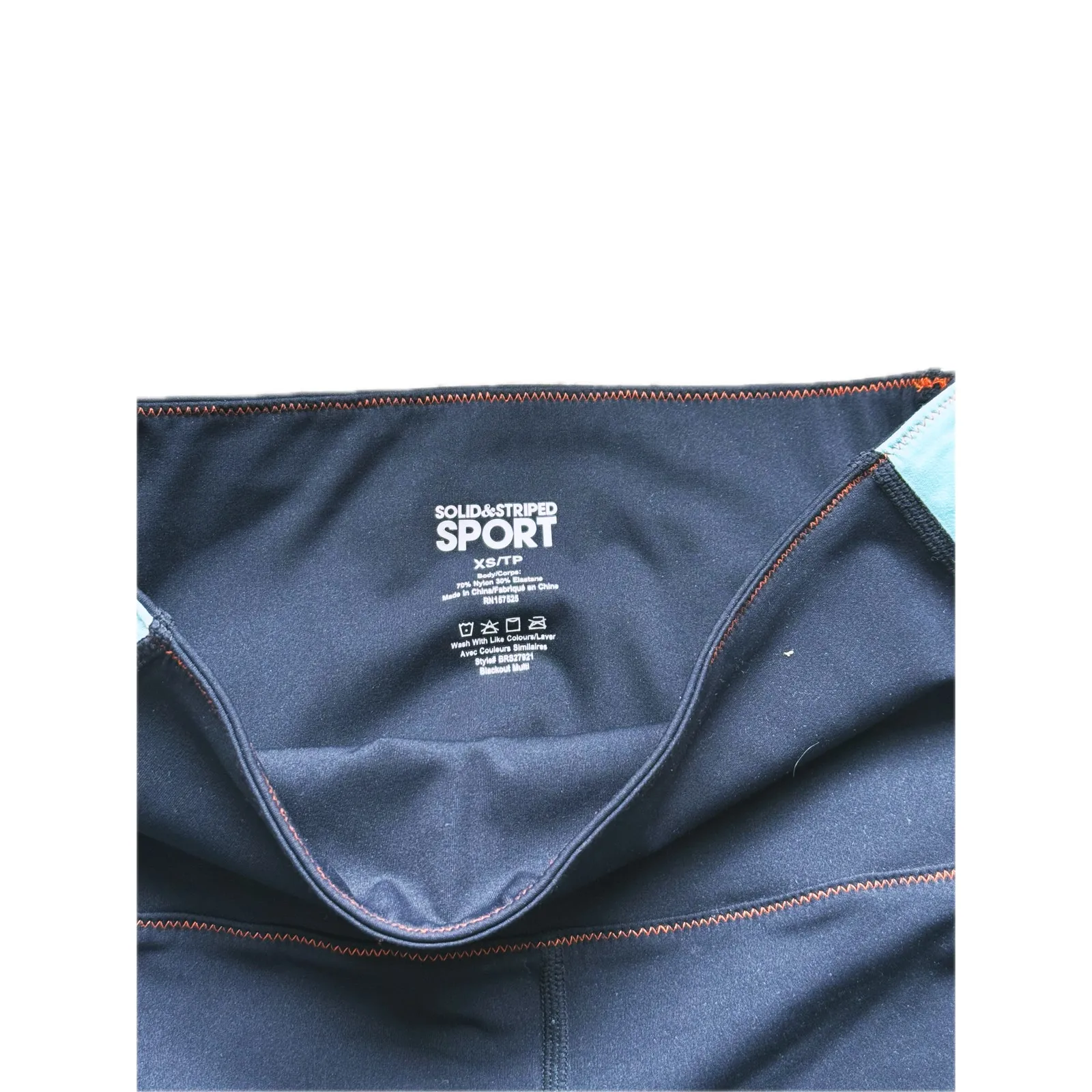 Solid & Striped Colorblock Full Length Leggings XS Black Multicolor - Image 4