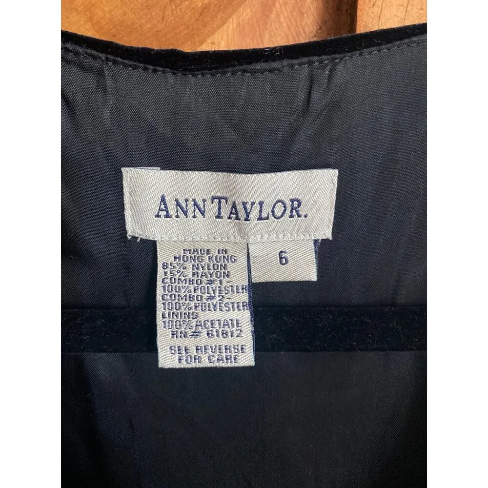 Vintage Ann Taylor Dressy Hoilday Black Velvet Vest Jumpsuit size 6 - Image 13