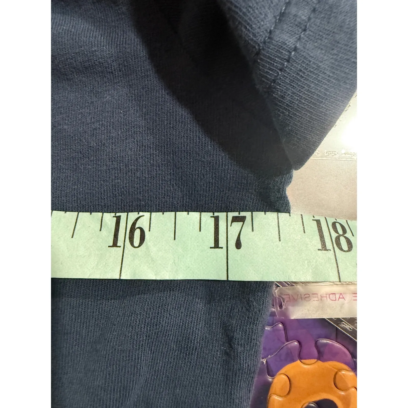 Gymshark Women's Graphic T Shirt Navy Blue Turquoise Logo Size S flaw - Image 6