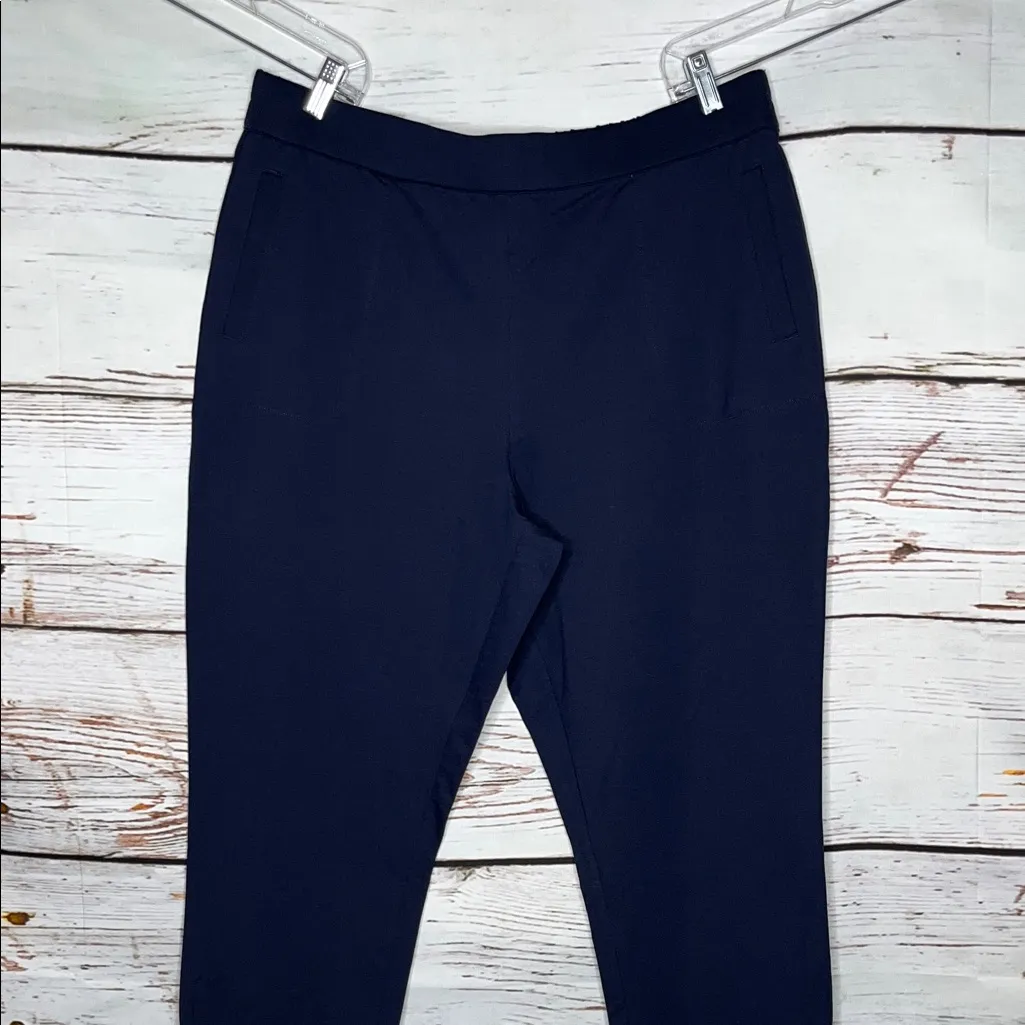Christopher & Banks NWT Size XL Navy Blue Pull On Zipper Ankle Knit Pants - Image 2