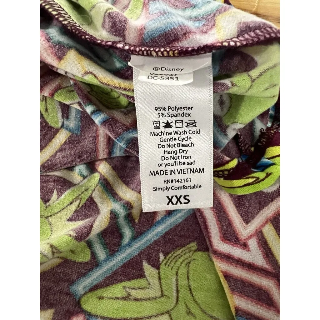 LulaRoe Size XXS kermit the frog Carly Dress Cartoon Designer Preppy‎ Colorful - Image 7