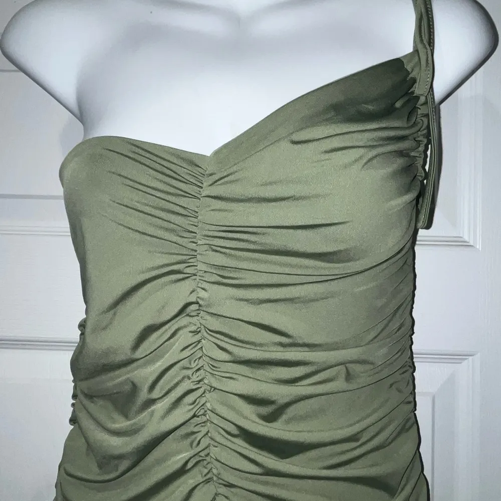 Preowned  One Shoulder Tie Ruched Dress - Image 5