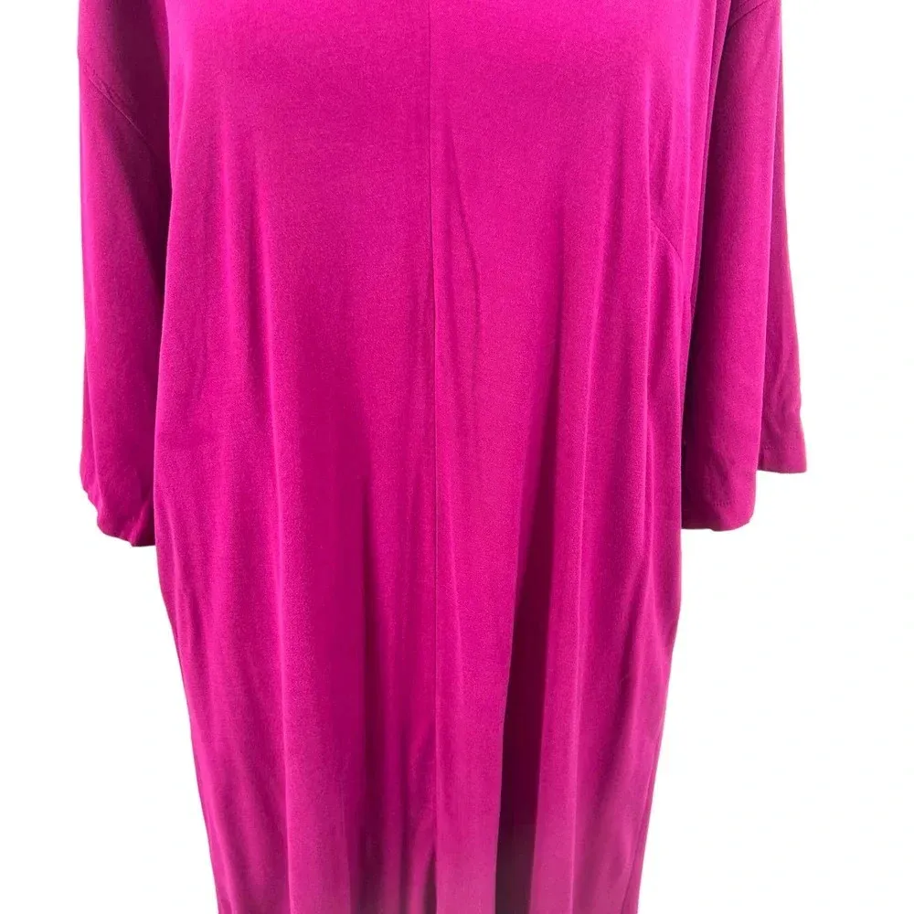 Universal Standard Luxe Anywhere Boxy Midi Pocket Dress Raspberry Size 2XS 6-8 - Image 5