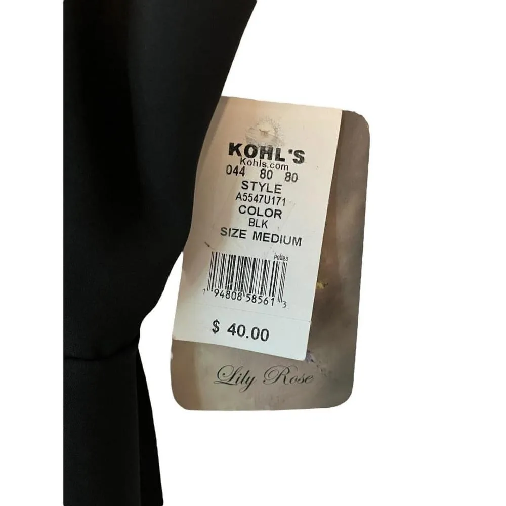 Lily Rose Sleeveless Dress Womens Medium Back Mini Spaghetti Strap Classic NEW - Image 7