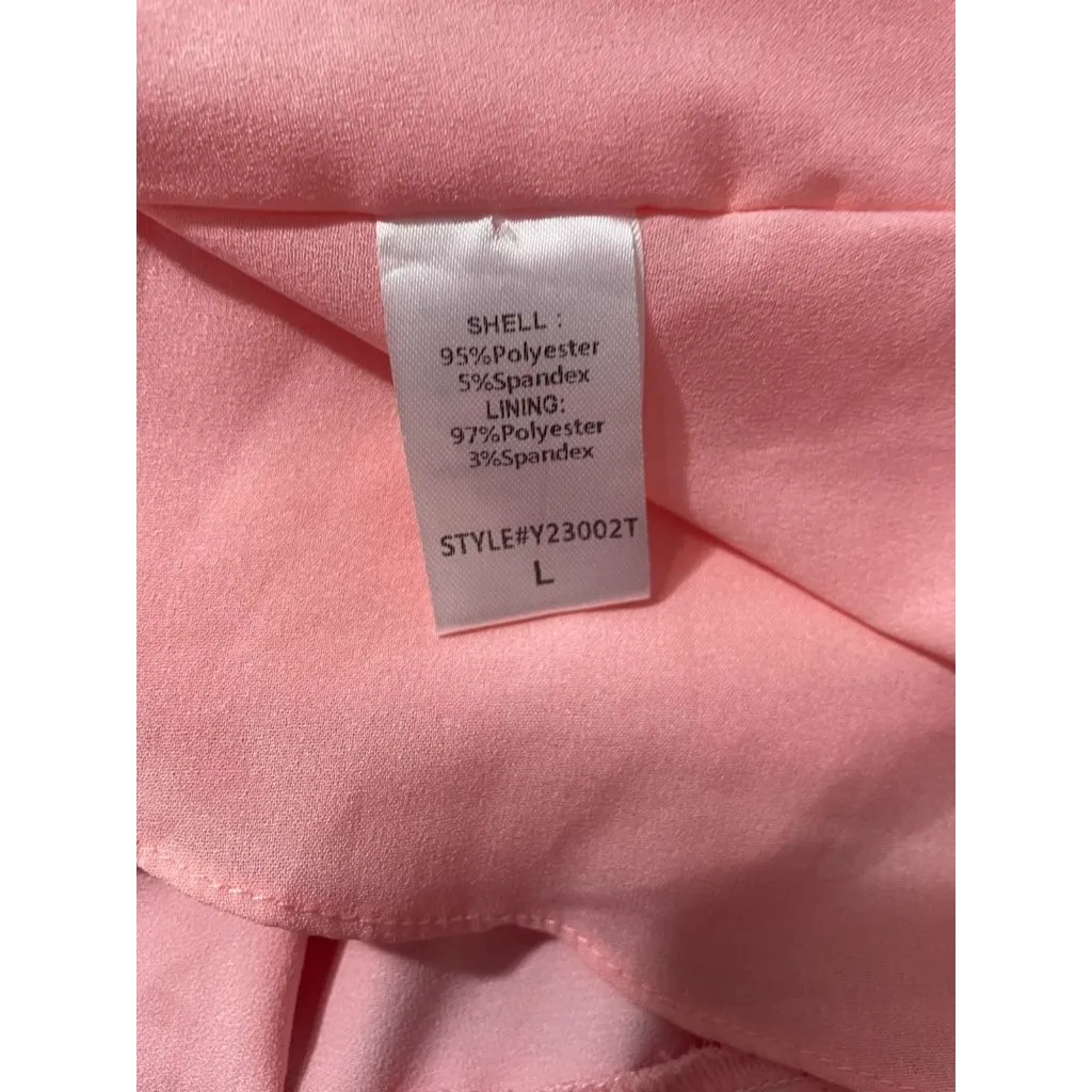 Tuckernuck Size Large  Bermuda Powder Pink Crepe Callahan Shirt Dress - Image 12
