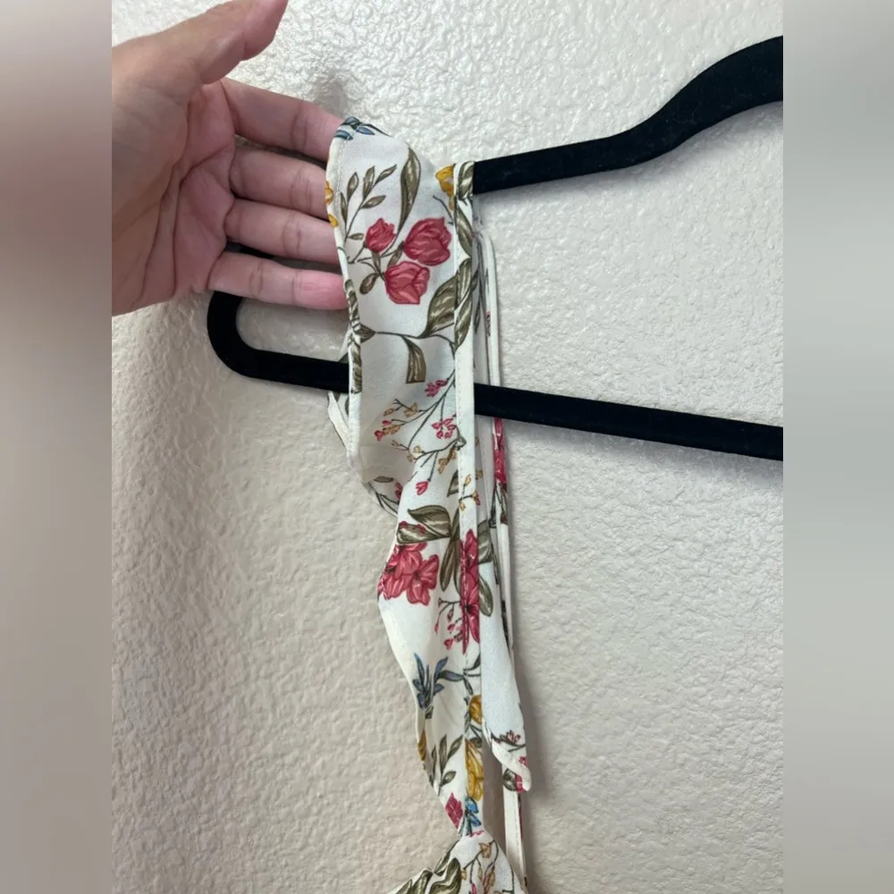 Saints & Secrets Floral Ruffle Hem Jumpsuit Size L - Image 5