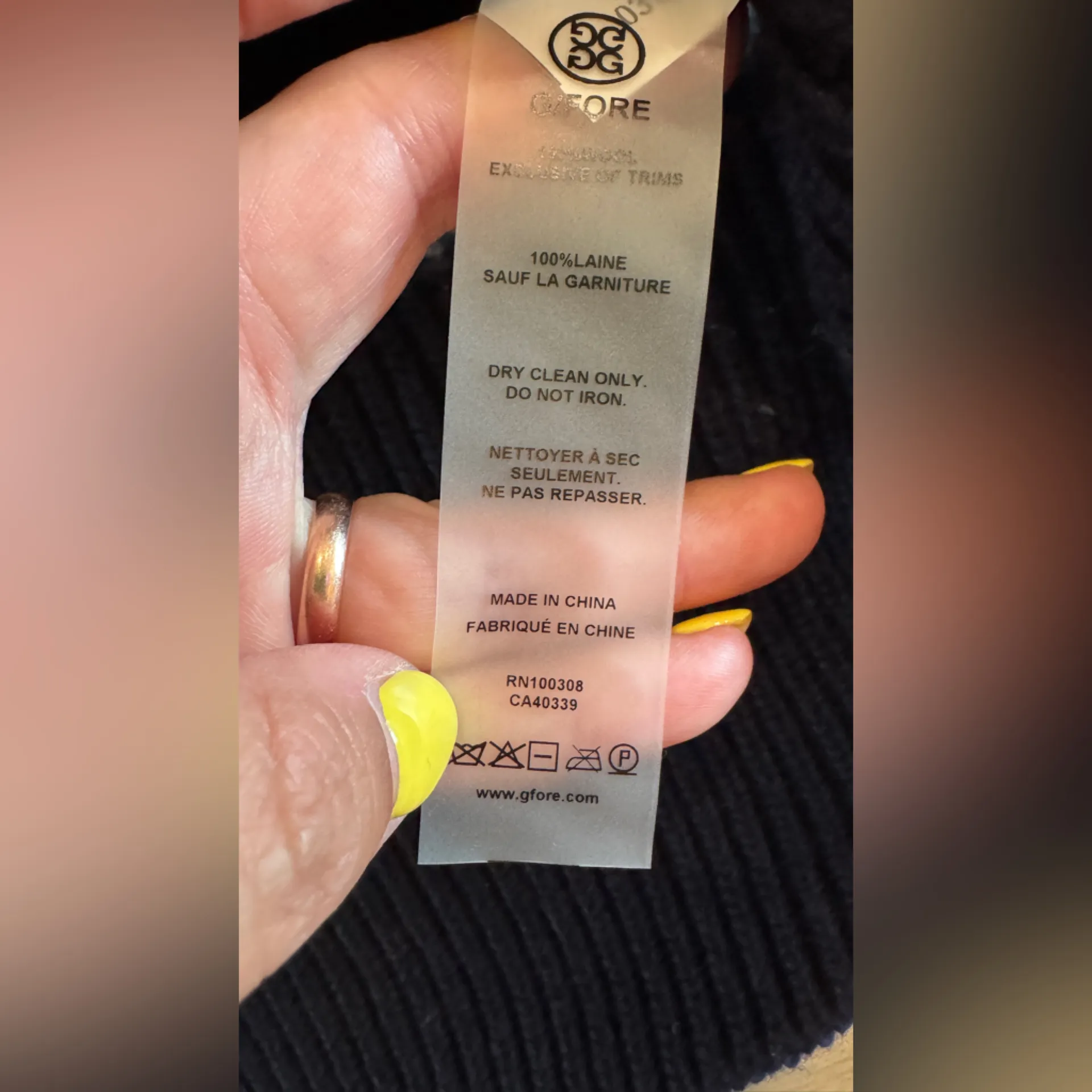 G/Fore Womens Gradient Stripe Funnel Neck Wool Golf Qrtr Zip Sweater Size XL Blue - Image 5