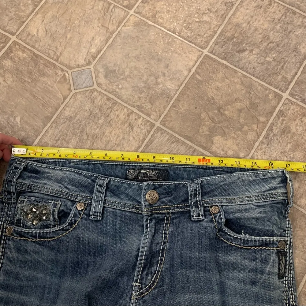 Silver Jeans Co Suki Flap 17” // Rhinestone/Bedazzled Pocket - Image 7