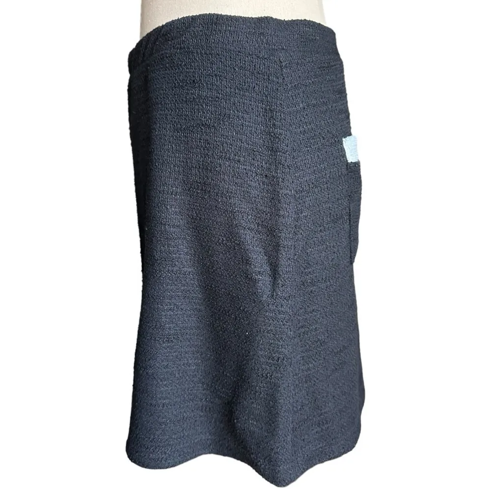 Zara Trafaluc Tweed Black Mini Skirt 2 Pockets Classic Chic Size Medium - Image 5