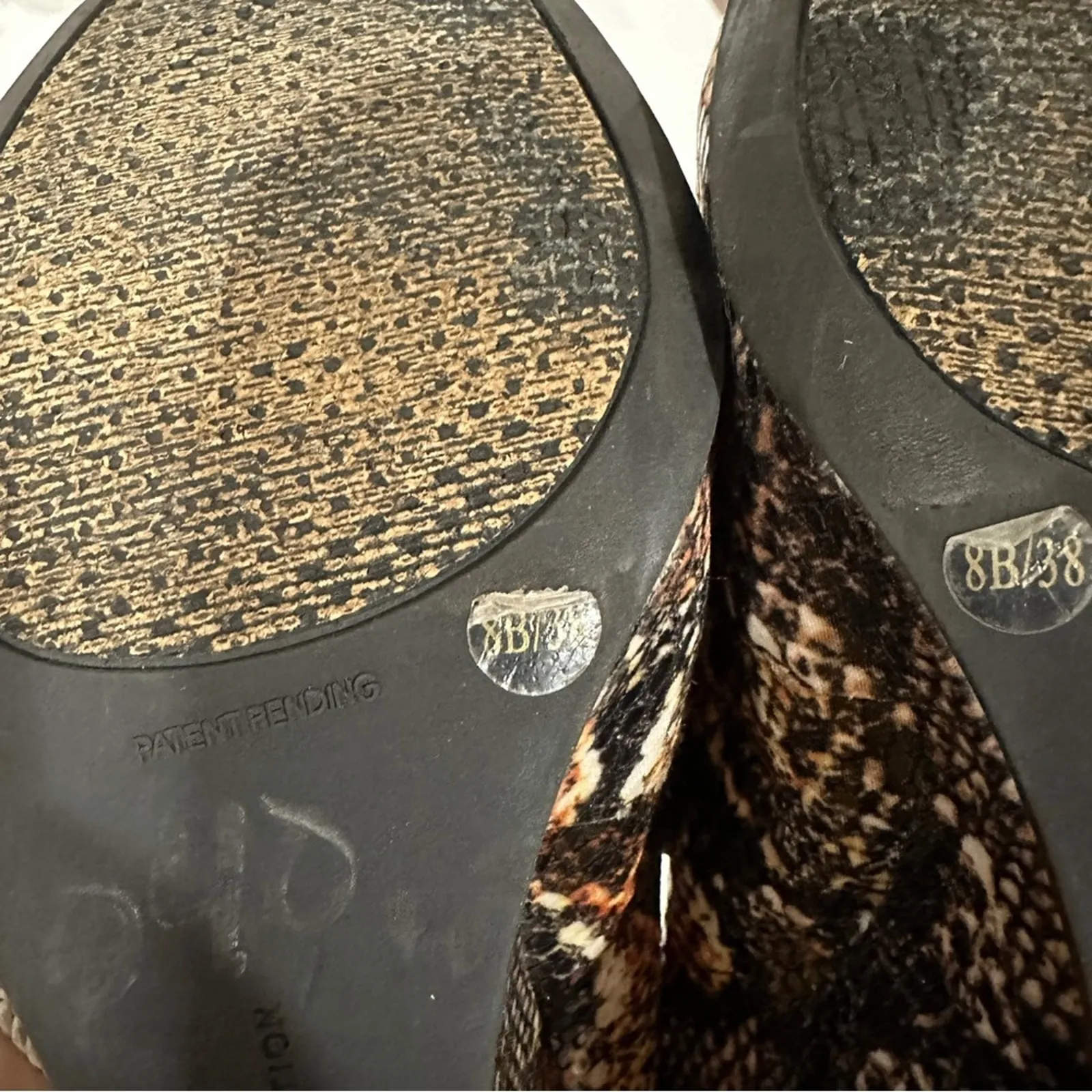 BCBGeneration Nalisa Snakeskin Wedge Heels Size‎ 8 - Image 9