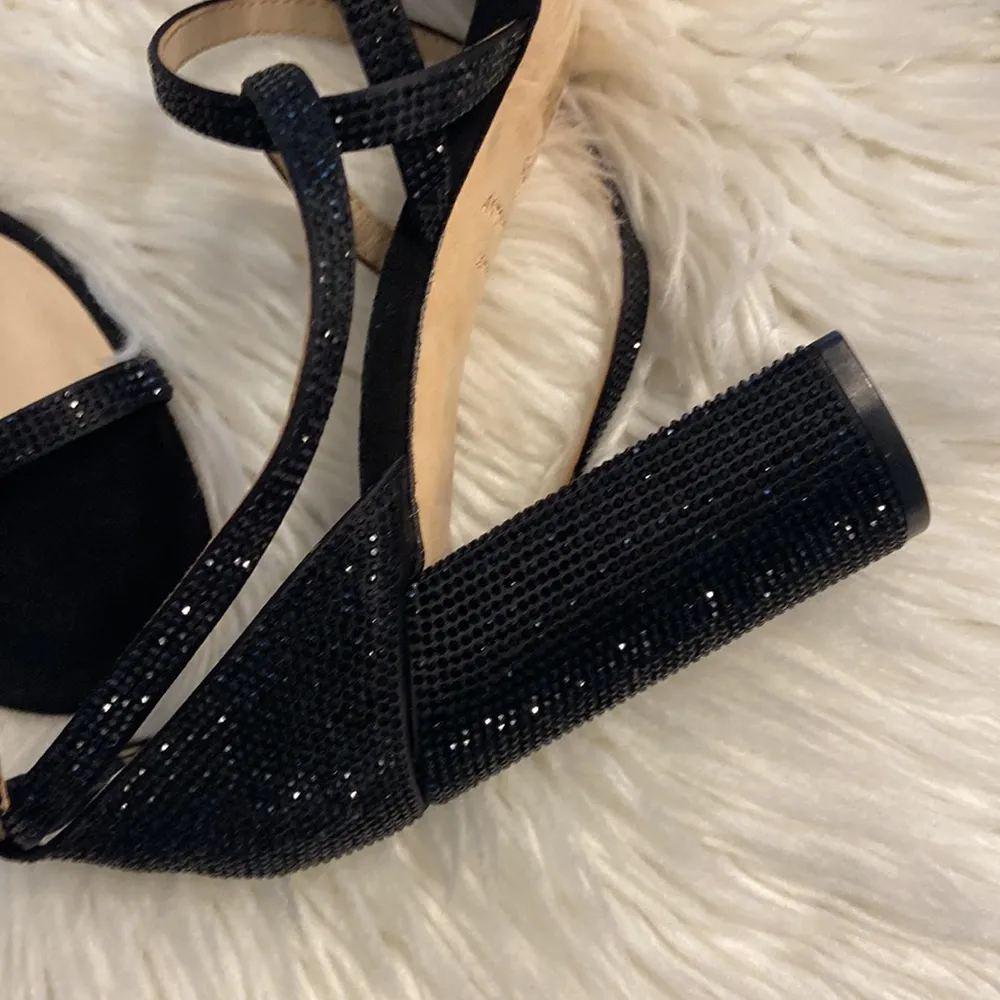 ANTONIO MELANI SANDALS SIZE 11 BNWOT LEATHER SOLE COLOR BLACK HEEL 4” STABLE - Image 14