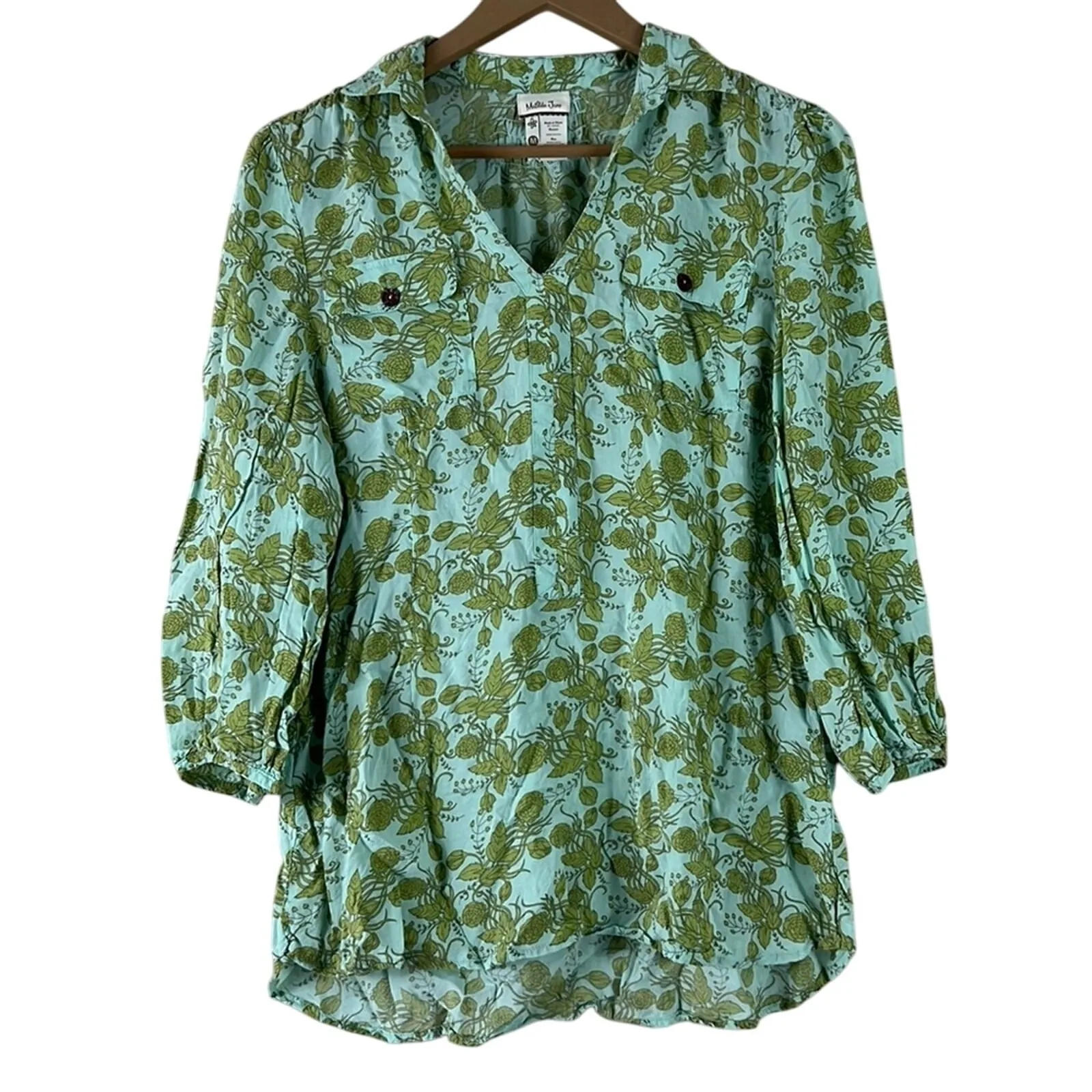 Matilda Jane Womens Dappled Piper Secret Fields Cottagecore Top Size M Green - Image 2