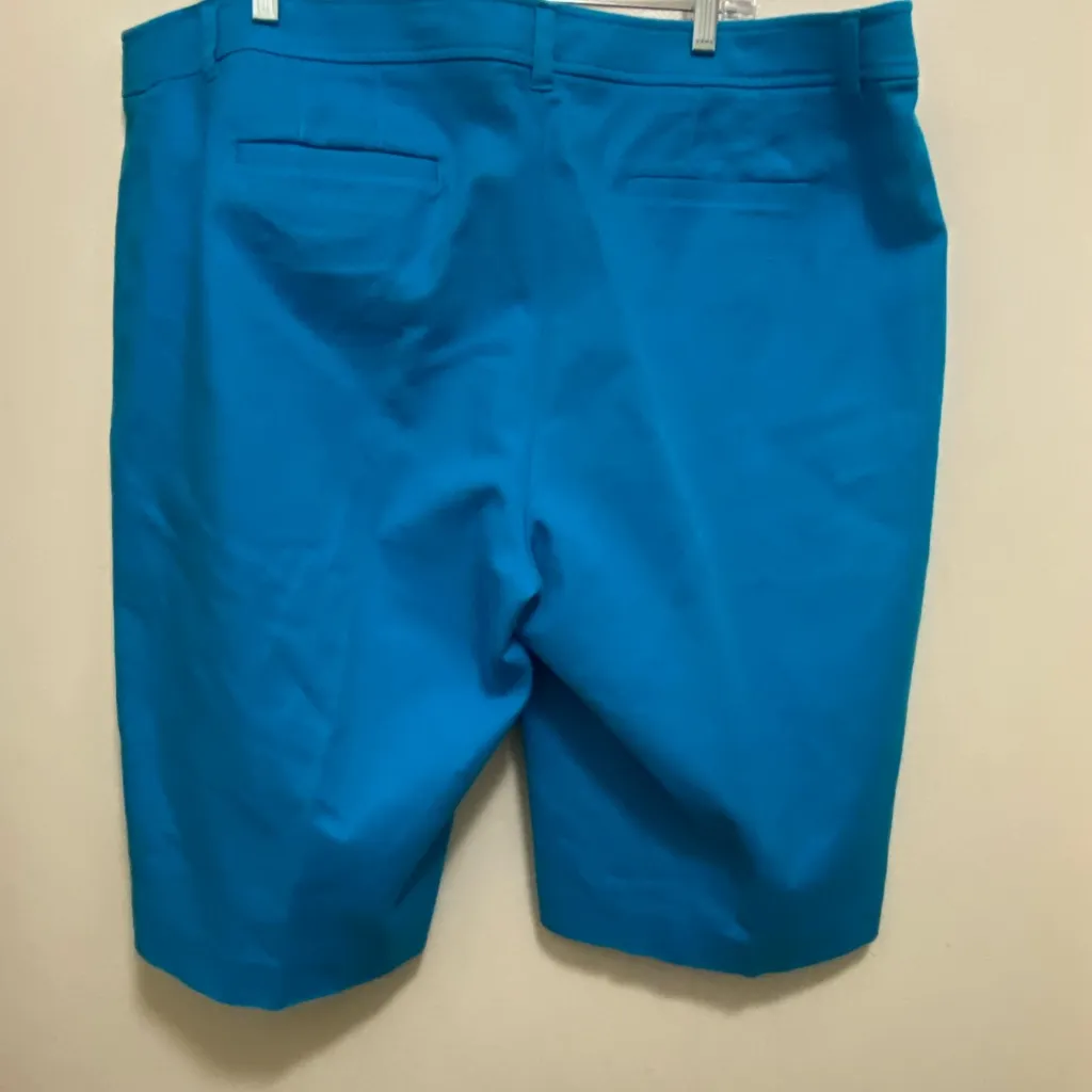 Jones New York Womens Stretch Bermuda Shorts 18 18W 42” Turquoise Teal Blue - Image 4
