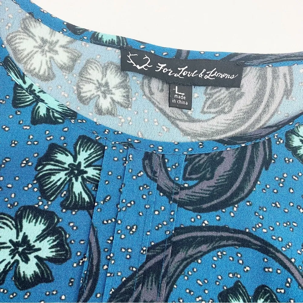 For Love And Lemons X Urban Outfitters Trumpet Bell Sleeve Paisley Floral Dress - Image 10