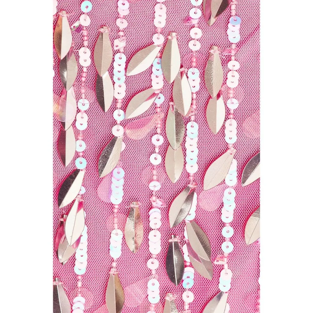 Retrofete Annistyn Dress in Fondant Pink Large New Womens Mini Embellished - Image 4