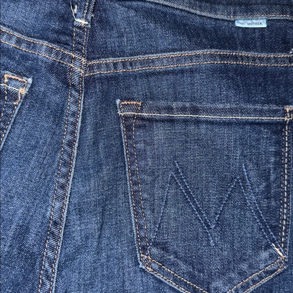 MOTHER The Cha Cha Fray High Rise Flare Jeans Blue Size 26 - Image 5