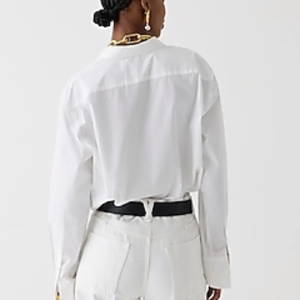 NWT J. Crew Garçon classic shirt in cotton poplin Sz 0P stubborn green sticker - Image 3