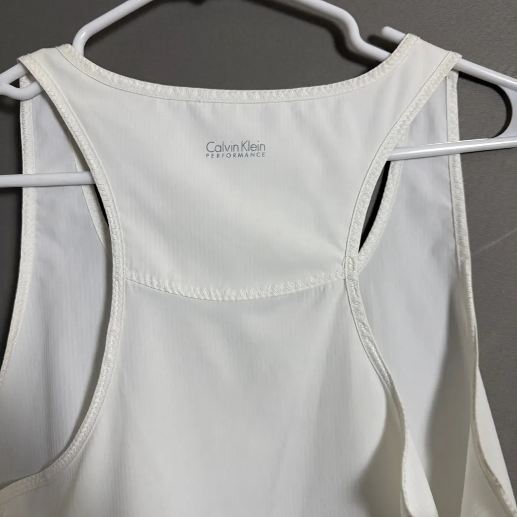 Calvin Klein‎ sz M white athletic tank top - Image 3
