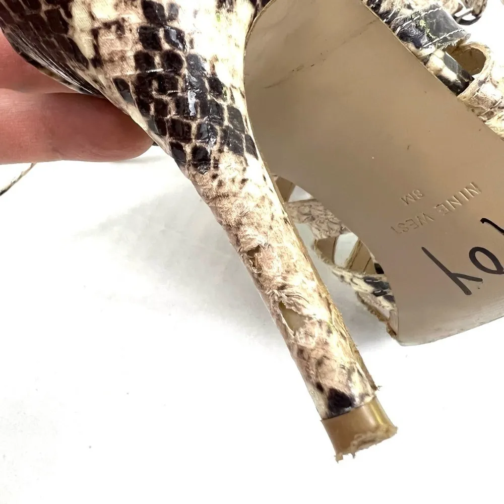 Nine West Ambroseo Lace-Up Caged Sandals - Size 8 - Image 12