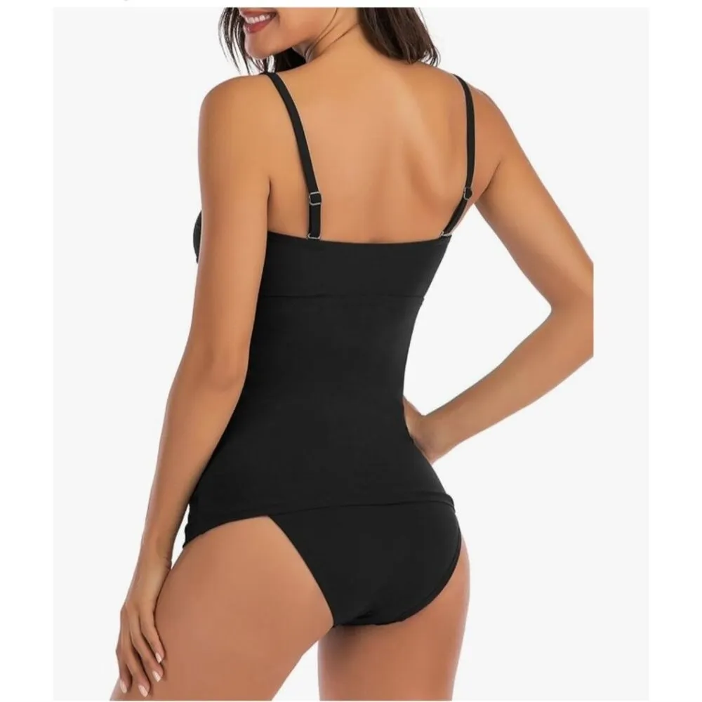 BIKINX‎ Tankini Bathing Suit, Tummy Control, Size XXL Black - Image 13