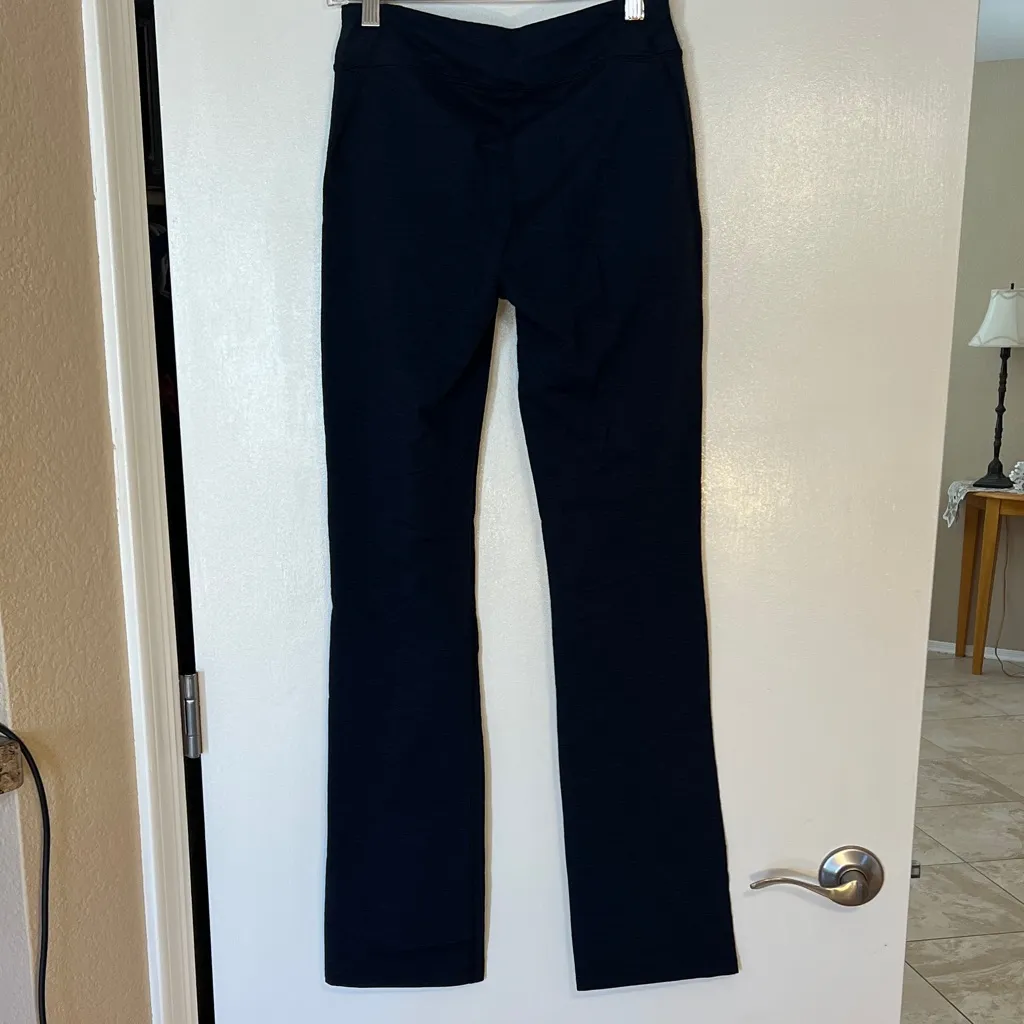 Lucy Dark Blue Pull on Yoga Pants Leggings - Image 7