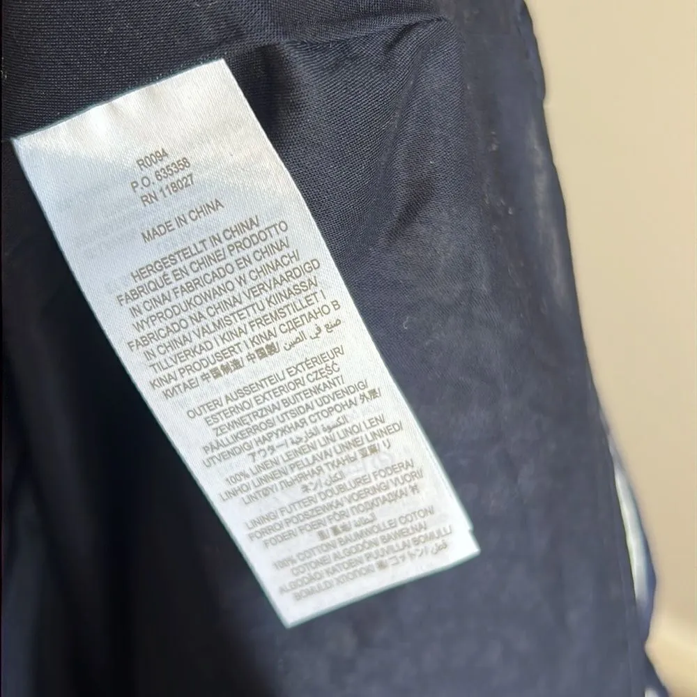 NEW Boden Tamsin Embroidered Linen skirt navy, Embroidery Blue Size 8 - Image 7