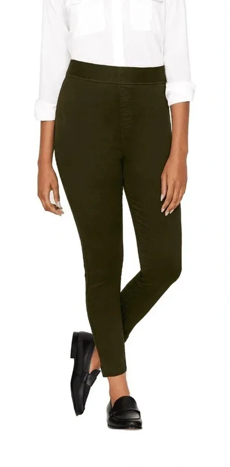 Buffalo David Bitton Women's Tencel Pull On Stretch Skinny Pants, Army Green XS - Image 1