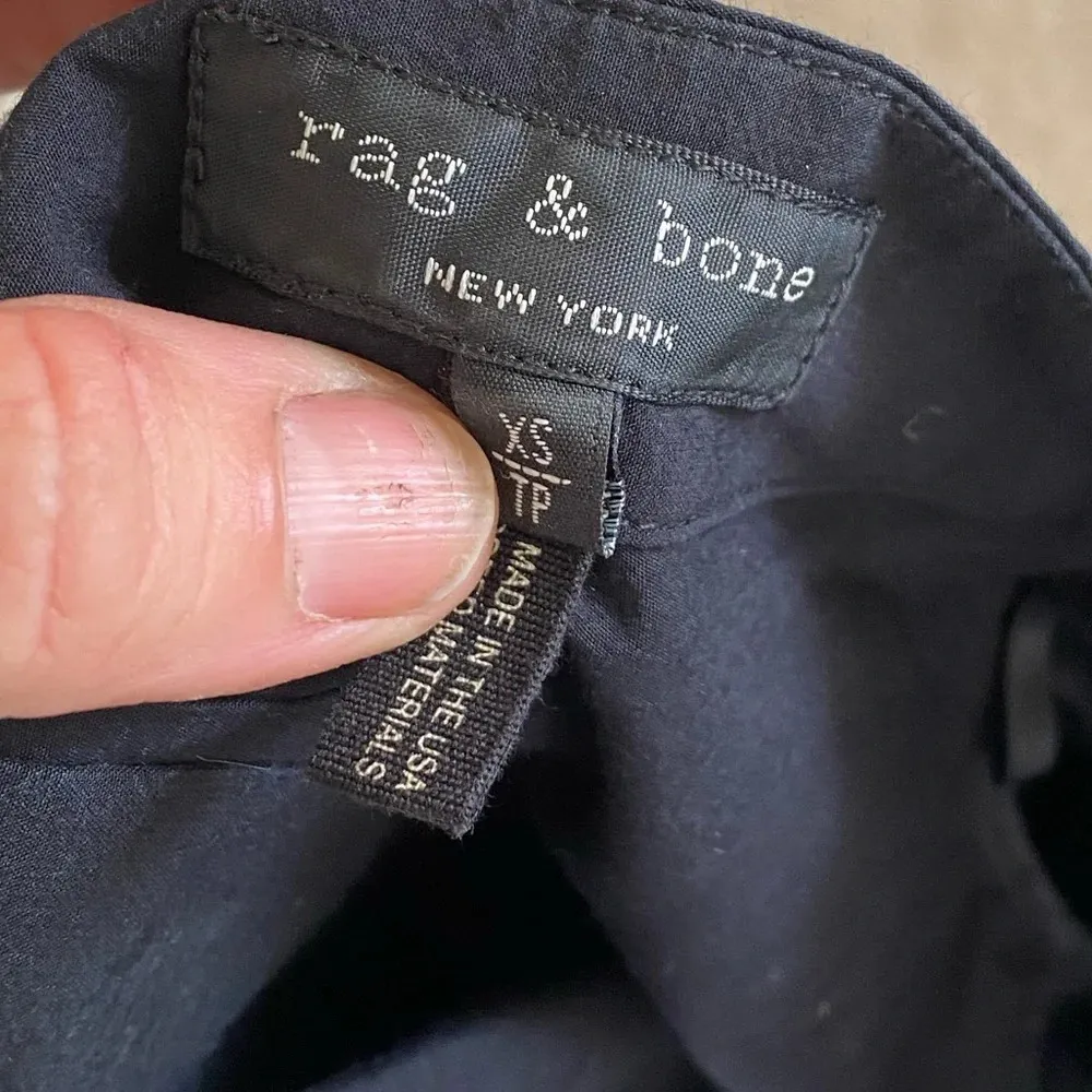 Rag & bone black off the shoulder long sleeve shirt dress size xs oversized - Image 12