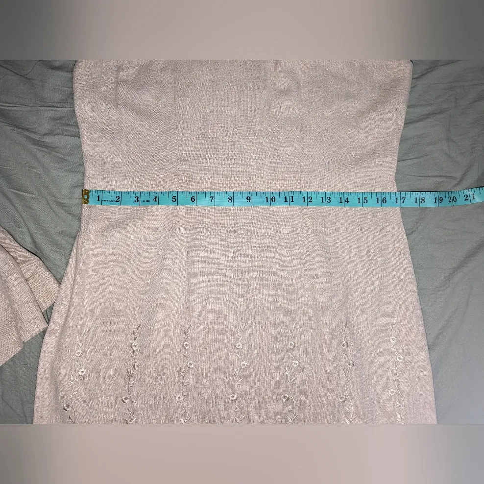 Vintage BICÉ By Sag Harbor Linen Blend Two Piece Embroidered Dress And Jacket Sm - Image 7