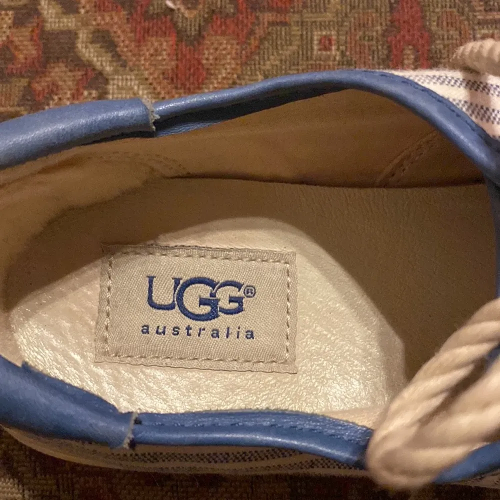 UGG Australia Shoes Womens 8 Eyan Stripe Casual Low Sneakers 1007570 Blue - Image 7