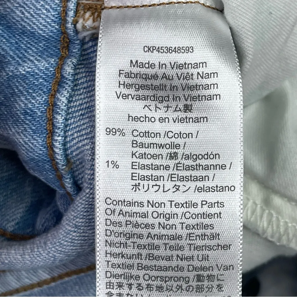 Madewell Jeans Women’s 26 Blue Slim Crop BoyJean High Rise Light Wash Ripped - Image 8