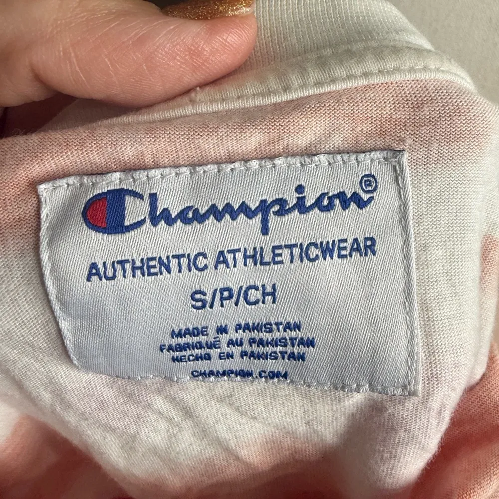 Champion Orange and White Tie-Dye Tee small - Image 9