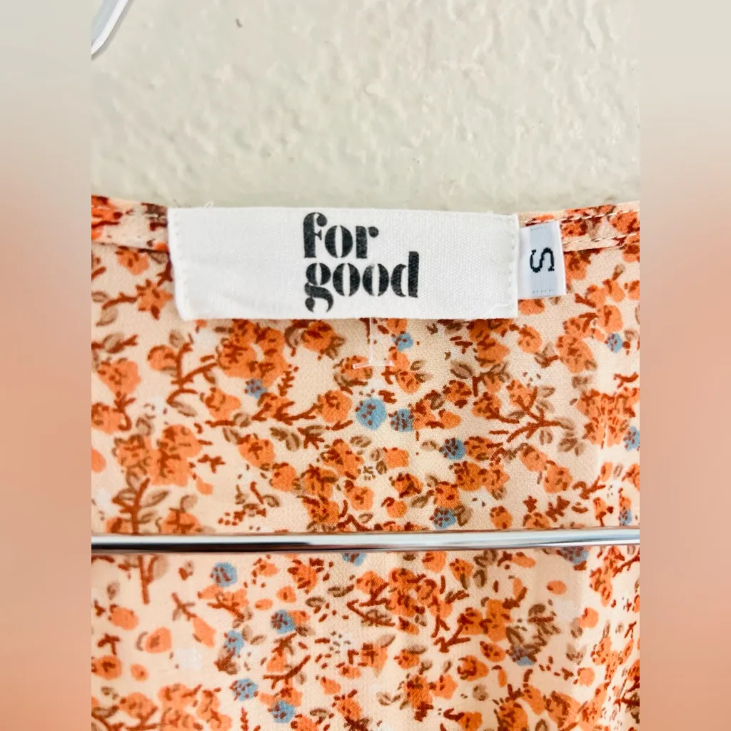 For good women’s mini dress floral print puffy long sleeves size S - Image 10