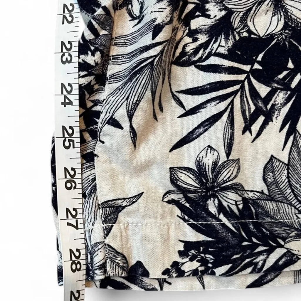 SOUND STYLE by Beau Dawson Linen Rayon Wide Leg tropical Floral Pant Sz S Blue - Image 5